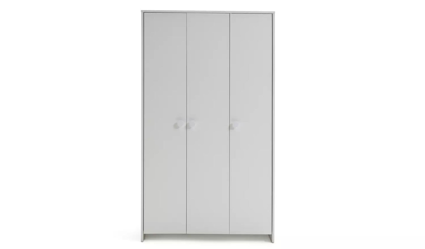 Kids Juno 3 Door Wardrobe - White